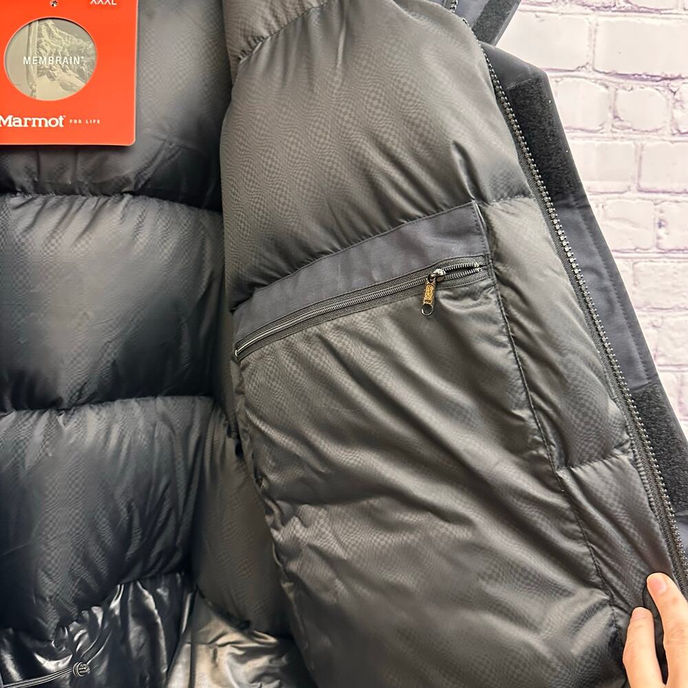 Marmot Yukon Parka Black Puffer Coat Goose Down Classic Coat Men's XXXL NEW* - Picture 12 of 13
